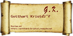 Gotthart Kristóf névjegykártya
