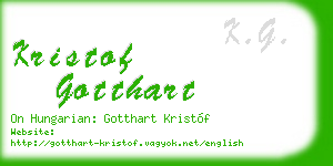 kristof gotthart business card